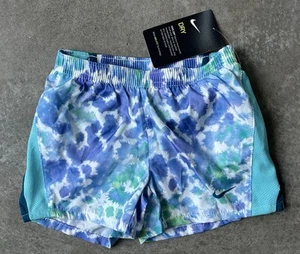 NWT Nike Dri- Fit Kids Girl Sport Shorts Running Soccer Blue Size 4 - Picture 1 of 5