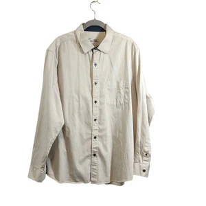 Tasso Elba Dress Shirt Gray & White Stripes with Navy Accents - Size XL 17-17.5 - Picture 1 of 5