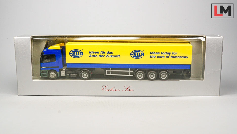 1:87 Herpa MB Pritschen Sattelzug LKW HELLA Exclusiv Serie // X_440 - Bild 1 von 1