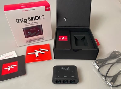 IK Multimedia iRig MIDI 2 - MIDI Interface iPhone iPad Mac MINT! + 2 cables - Image 1 of 4