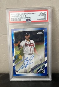 2021 Topps Chrome Sapphire Rookie Auto #RACP Cristian Pache PSA 10 - Picture 1 of 2