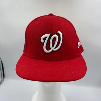 New Era Washington Nationals Scherzer #31 MLB Authentic On-Field Cap Hat 7 5/8 - Image 1 of 4