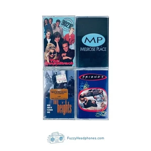 (4) 90s TV Soundtrack Cassette Tapes: 90210, The Heights, Melrose Place, Friends - Picture 1 of 3
