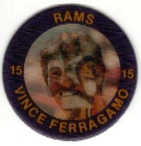 1983 7-Eleven Slurpee Super Star Sports Coin #15 Vince Ferragamo NFL Collectible - Picture 1 of 2