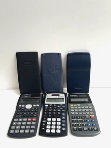 Lot of Texas Instruments Radio Scientific Casio Graphing Calculators w/Covers - Picture 1 of 5