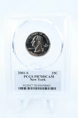 2001-S PCGS PR70DCAM New York State Quarter Proof 25C - Image 1 of 2