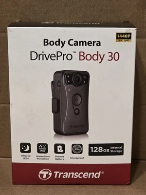 NEW Transcend DrivePro Body 30 1080p Camcorder ( OPEN BOX ) - Image 1 of 4
