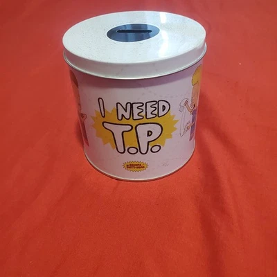 Banco de moedas Beavis and ButtHead TP Bunghole Cornholio metal lata MTV Mike Judge - Imagem 1 de 4