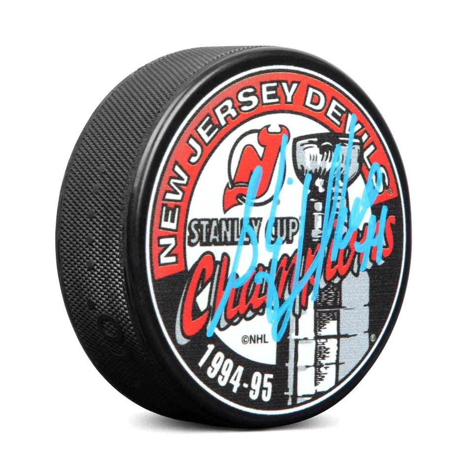 Stephane Richer Firmado New Jersey Devils 1995 Stanley Cup Champions Puck Foto 1 de 1