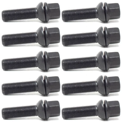 H&R 14542033SW 10 x Black Audi Type Ball Seat Wheel Lug Bolts 14 x 1.5 x 42 mm - Image 1 of 4