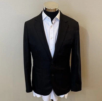 Abrigo deportivo de lana Bonobos 40R negro 2 botones Vitale Barberis Canonico usado en excelente estado Foto 1 de 4