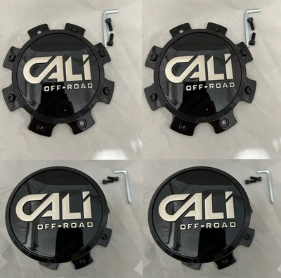 4 - CALI OFF-ROAD Dually Black Wheel Center Cap C109115B01-R C109115B01-F - Image 1 of 4