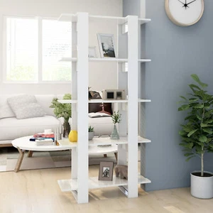 Bücherregal/Raumteiler Hochglanz-Weiß 80x30x160 U5H8 - Bild 1 von 8