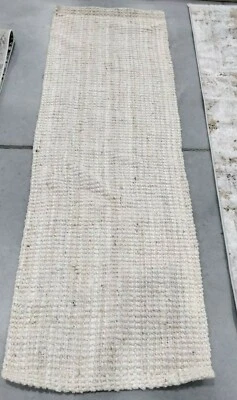 IVORY 2'-3" X 7' Pulled Threads Rug, Reduced Price 1172710947 NF730A-27 - Image 1 of 4