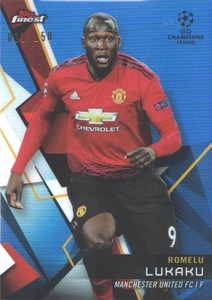 2018-19 Finest Soccer UEFA Champion League Blue Refractor #46 Lukaku 12/150