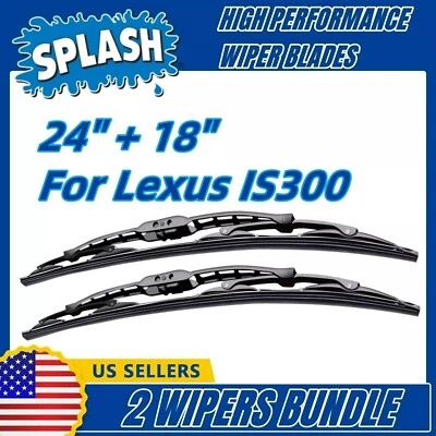 Wiper Blades 2 件装标准 Wiper 刀片适合 2016+ 雷克萨斯 IS300 - 30240/180 — 第 1/4 张图片