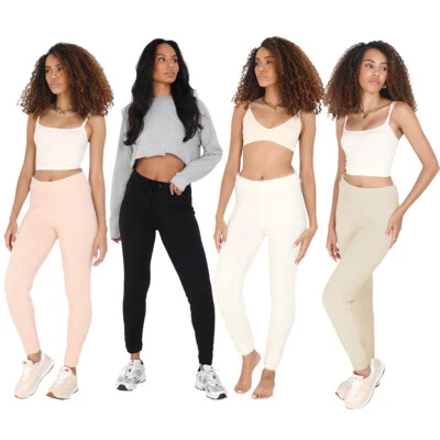 BRAVE SOUL Barony Bee Judy Slim Leg Damen Strickhose Hose rosa weiß schwarz neu