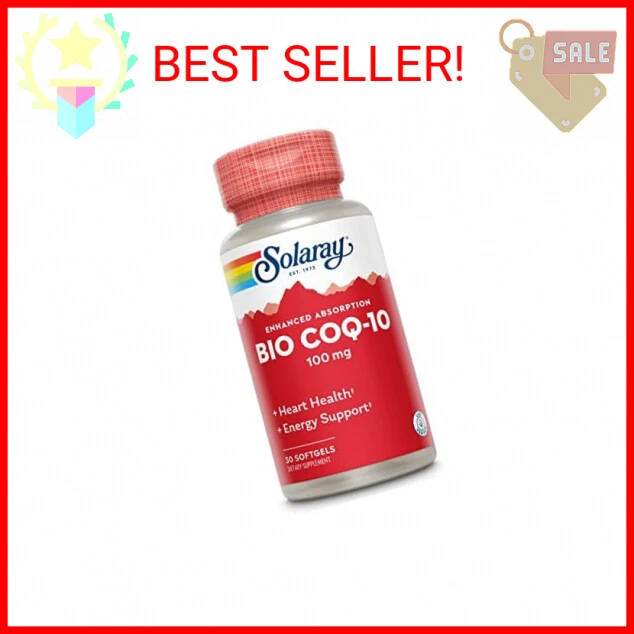 Solaray Bio CoQ-10 100 mg | Absorción mejorada | Vitaminas A y E | Corazón sano Foto 1 de 2