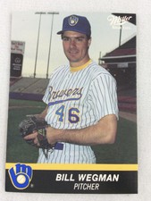 1990 Milwaukee Brewers Miller High Life Baseball Card - Bill Wegman
