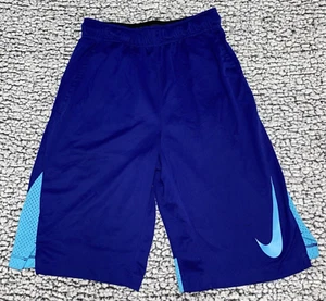 Nike Dri-Fit Basketball Shorts Size Youth Large Blue Pockets - Picture 1 of 10