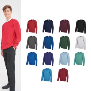 AWDis Academy Raglan Sweatshirt AC001 Adult/Teen Boy Girl Plain Uniform Jumper - Picture 1 of 32