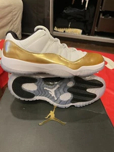 NIKE AIR JORDAN 11 XI RETRO LOW GOLD “Closing Ceremony” (528895-103) Size 10 - Picture 1 of 8
