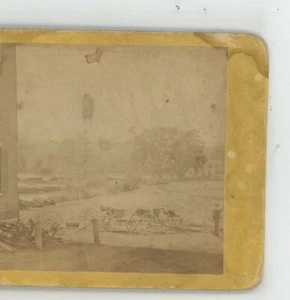 Wagons Carriages in or Near Battleboro Vermont VT D.A. Henry Stereoview - Picture 1 of 4