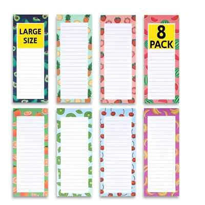 Grocery List Magnet Pad for Fridge 8-Pack Magnetic Note Pads Lists 60... - Image 1 of 4