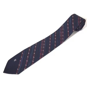 Allyn Saint George Mens Blue Red Diagonal Striped Necktie Tie 55" Short - Picture 1 of 3