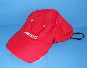 NEW~ MUSTO MEN'S RED FAST DRYING NAUTICAL SAILING CAP HAT WITH CLIP ATTACHMENT - Picture 1 of 1
