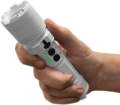 USB Concealed Guard Dog Security White Lightsafer Stun Gun with LED Flashlight