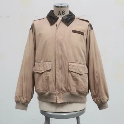 Chaqueta de bombardero de vuelo vintage tipo cabina A-2 USAF USAAF talla L Ejército Fuerza Aérea Foto 1 de 4