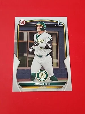 2023 Bowman Draft Paper Base BD-135 Jonah Cox - Oakland Athletics - Image 1 of 3