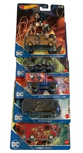 Hot Wheels Premium DC Comics Complete Set Of 5 Real Riders Mattel - Picture 1 of 11