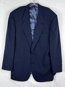 Chaqueta de traje de 2 botones de lana azul marino HUGO BOSS para hombre hecha en EE. UU. 48R - Imagen 1 de 15