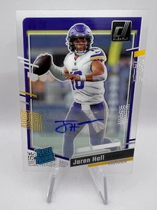 Jaren Hall - 2023 Clearly Donruss Rated Rookie Auto #66 Minnesota Vikings RC - Picture 1 of 3