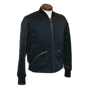 LOUIS VUITTON Monogram Jacket Nylon 38 Japan Limited Black Red LV Auth ak066 - Picture 1 of 13