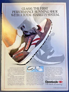 1986 Magazine Advertisement Reebok GL6000 Athletic Shoes - Picture 1 of 2