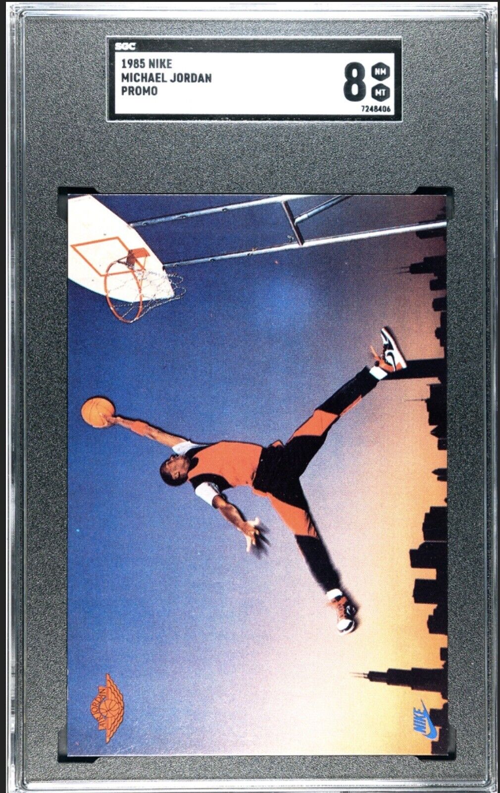 1985 NIKE PROMO Michael Jordan RC SGC 8 NEAR MINT-MINT- Stunning- Low Pop!!
