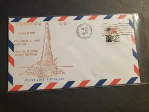 Submarine USS JAMES K. POLK SSBN-645 Naval Cover 1983 POSEIDON MISSILE Cachet - Picture 1 of 2