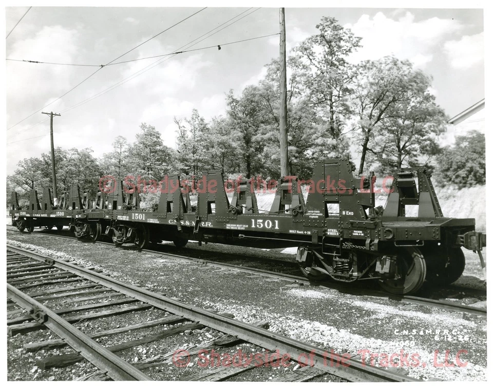 Chicago North Shore CNS&M Interurbano TOFC Plano 1501 Original 8x10 Estampado Braeside '26 Foto 1 de 1