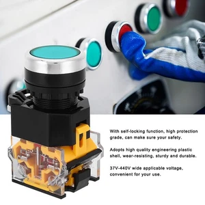 5pcs 22mm Self Locking Pushbutton Switch For Durable Performance - Picture 1 of 15