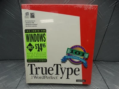 LaserTools Corp TrueType for WordPerfect V2.1 OEM 3.5in Vintage Software RARE - Image 1 of 4