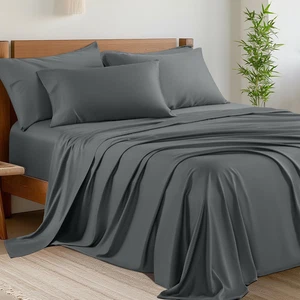 6 Stück Queen Bettwäsche Sets, Kühllaken, Mischung Rayon aus Bambus, tief  - Bild 1 von 8