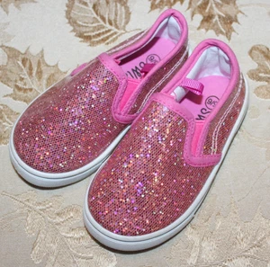 Toddler Girls Swiggles Pink Glitter Slip On Sparkle Shoes Sneakers Size 5/6 - Picture 1 of 7