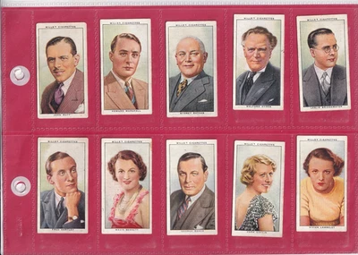 WILLS - RADIO CELEBRITIES, 2ND SERIES - ISSUED 1934 - 10 CARDS - LOW NOS. - Image 1 of 2