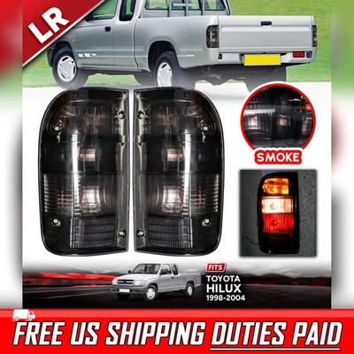 Pair LR Tail Lamp Rear Light Smoke For Toyota Hilux LN147 RZN147 1998-2004 - Image 1 of 4