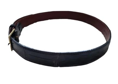 "Cinturón de cocodrilo genuino vintage Ralph Lauren para mujer talla 28 hecho en Italia 1"" de ancho" Foto 1 de 4