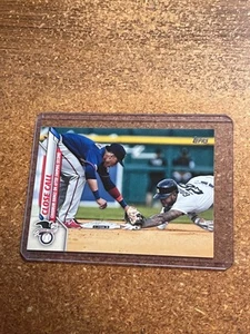 2020 Topps Baseball # 32 Close Call Goodrum Hangs On After Swiping Second - Picture 1 of 2