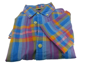 Camisa Tommy Hilfiger Para Hombres A Cuadros Multicolor Manga Larga XL Calce Nueva York - Imagen 1 de 3